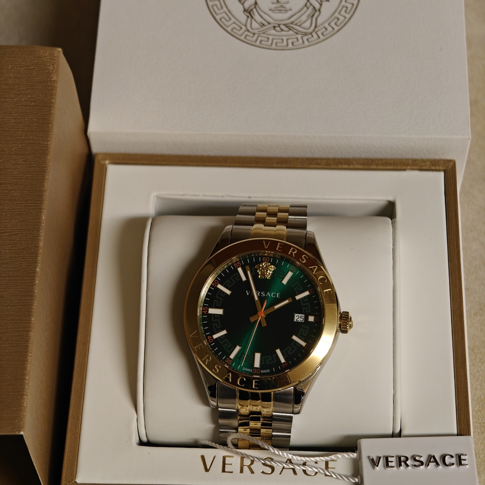 Versace Gold and Green Watch
